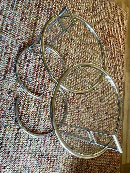 2x Classi con Eileen Gray Glazen bijzettafels
