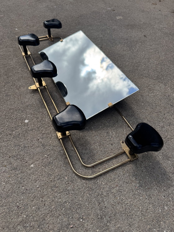 Image 1 of Porte manteau mural miroir années 60