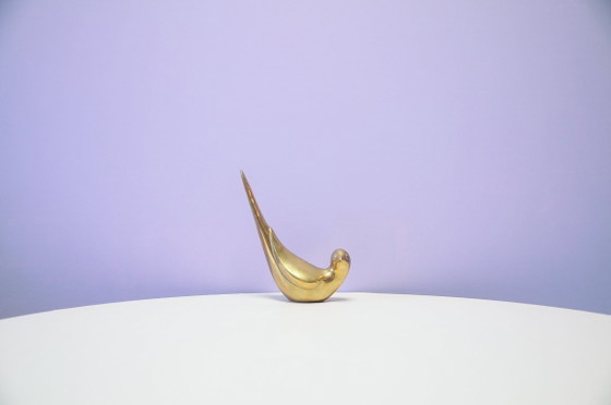 Vogel Bildhauerei, Gold, Metall, Messing, Modern (Foto 5 von 5)