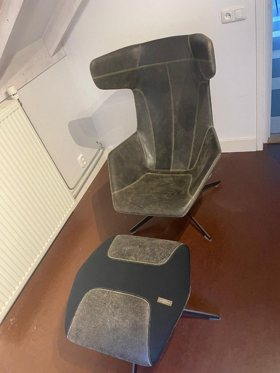 Image 1 of Moroso Chair Take a Line for a Walk (Footstool Gratis)