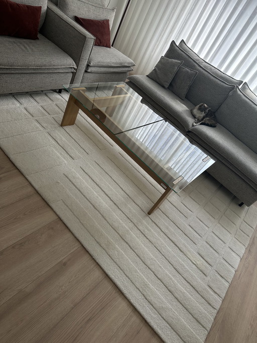 Benuta Wollteppich 200x300cm Yanis elfenbeinfarbener cremefarbener Teppich