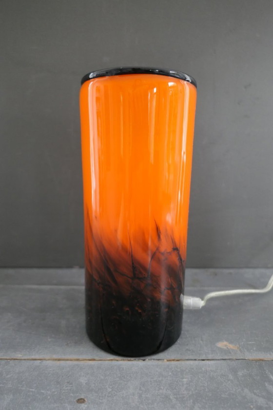 Image 1 of Vintage Eglo glazen tafellamp cilinder