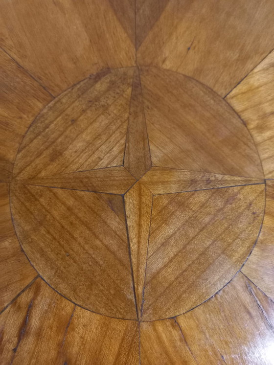 Image 1 of Unique Antique Biedermeier Style Inlay Side Table/Plant Table