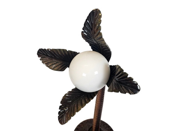 Image 1 of Lámpara de palmera de mediados de siglo, madera, Italia, años 50