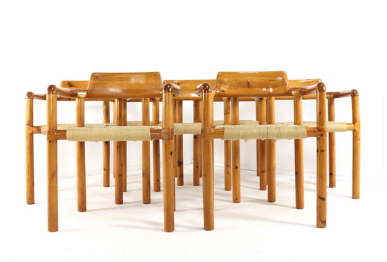 Image 1 of Set 7 Stoelen Eetkamestoelen in Stijl van Daumelier