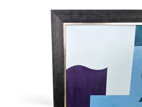 Image 1 of Framed wall art composition Möck burlap jute canvas shape
