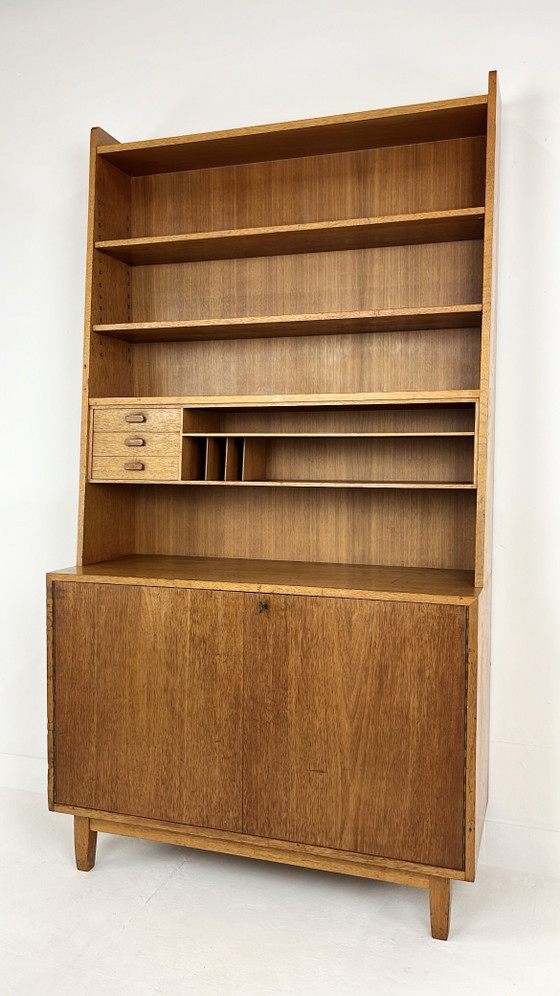 Swedish vintage teak veneer bookcase – Sideboard cabinet, Wood (photo 14 of 16)