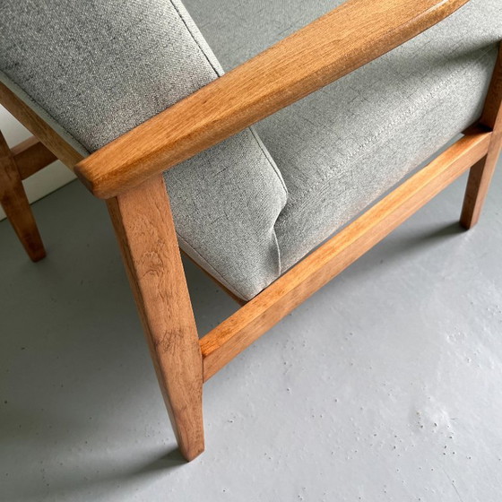 Image 1 of Poltrona da club vintage grigio-verde: mobili moderni di metà secolo degli anni '70