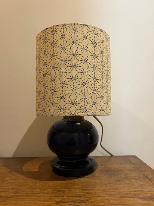 blue ceramic lamp 1960