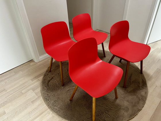 Image 1 of 4 Hay AAC 12 chairs coral / warm red