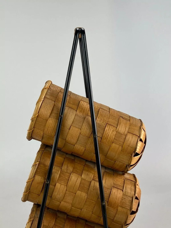 Image 1 of Portabottiglie anni &#39;50 e &#39;60, utensilio, tavolo a forma di rene di metà secolo, design anni &#39;50