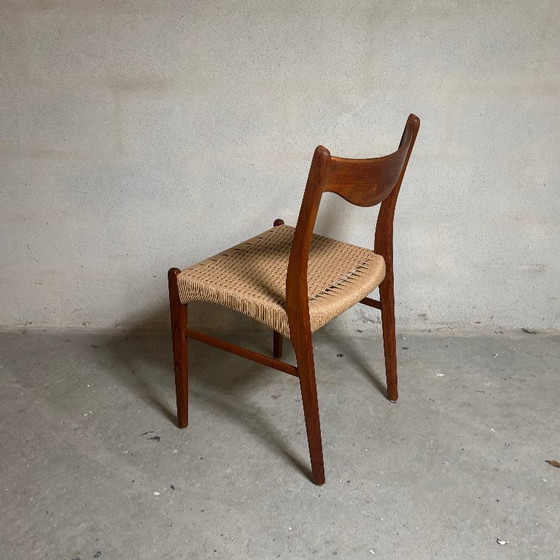 Image 1 of 6x GS60 Teakstühle von Arne Wahl Iversen papercord