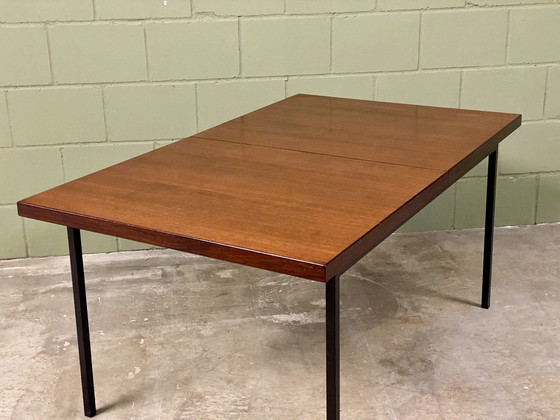 Image 1 of Uitschuifbare teakhouten eettafel van Fred Ruf voor Knoll International uit 1959