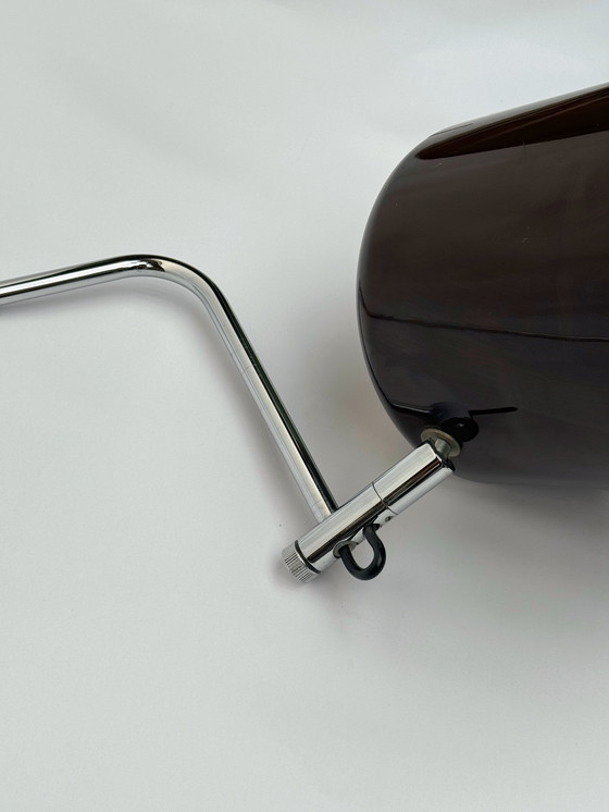 Image 1 of Anvia Herda Wandleuchte im Mid-Century-Stil aus Braun und Chrom