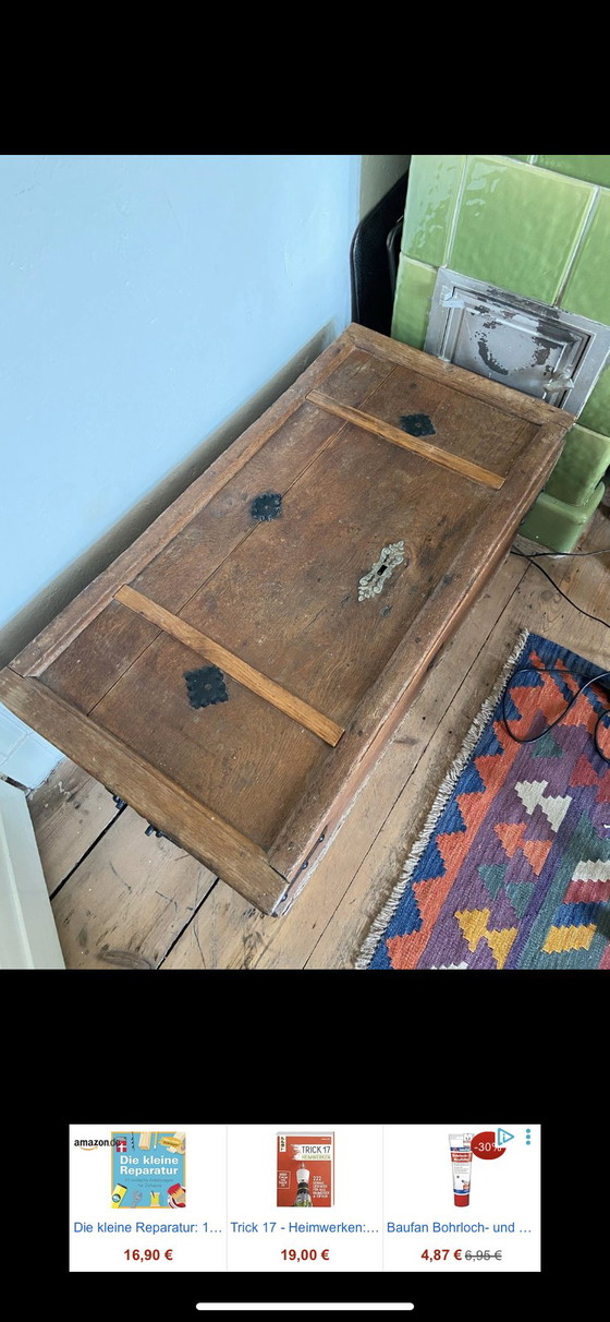 Baule in Rovere Massiccio con Bellissimi Dettagli in Metallo – Armadi contenitori, Wood (photo 3 of 5)