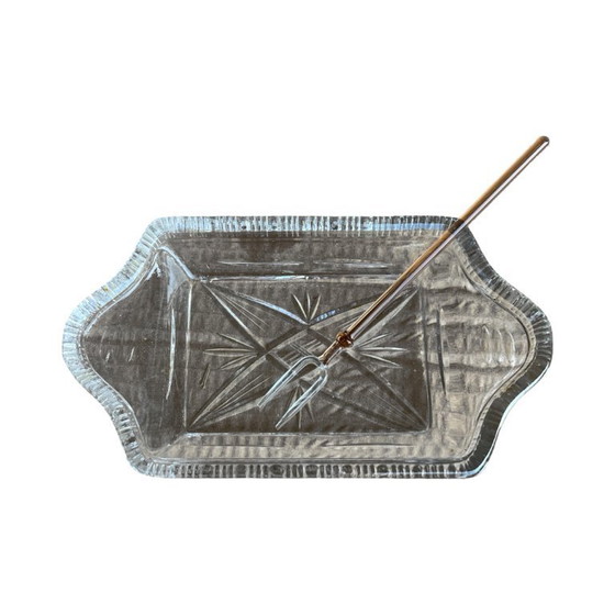 Image 1 of Ensaladera de cristal para aperitivos Bohemia, Checoslovaquia Años 70