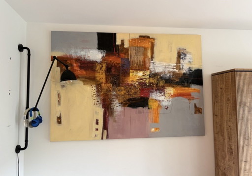 Groot abstract schilderij