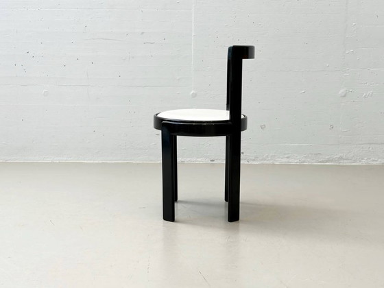 Image 1 of Set van 4 zeldzame bijzettafelstoelen van Gianfranco Frattini, Italië, jaren 70.