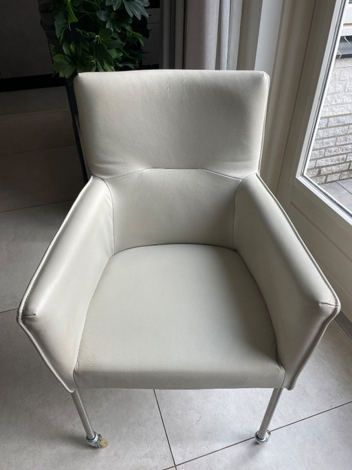 4 Esszimmersessel aus Leder