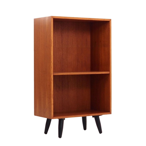 Libreria in teak, design danese, anni '70, produzione: Danimarca