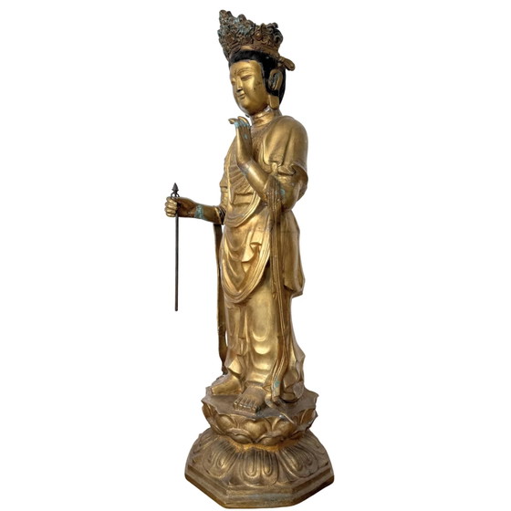 Monumentaler japanischer Sho-Kannon Bodhisattva | Edo-Zeit (17. Jahrhundert) | Meisterwerk Tempelbronze (photo 3 of 10)