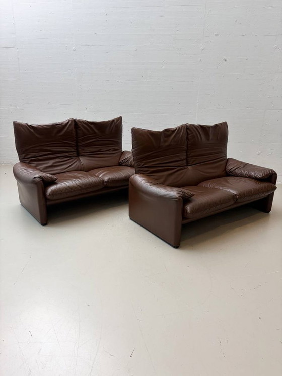Canap&eacute; Maralunga de Vico Magistretti pour Cassina, ann&eacute;es 1970 – Canapés 2 places, Leather (photo 6 of 19)