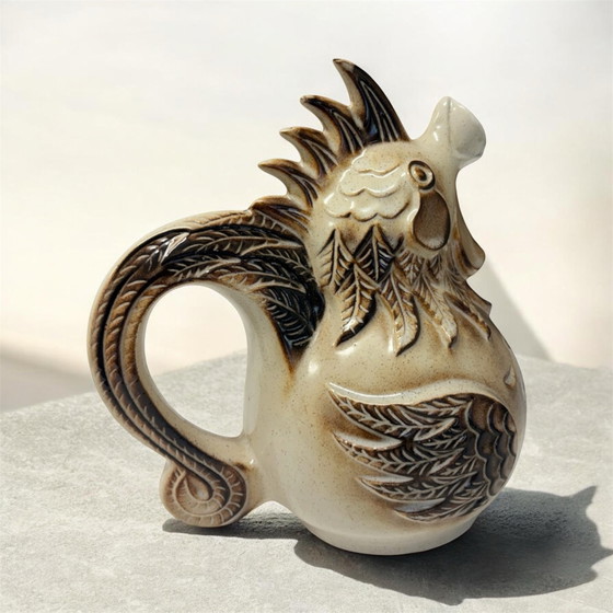 Petit arrosoir, pichet, carafe d'eau, petit vase vintage, Verres et carafes, Céramique, Beige (photo 2 sur 6)