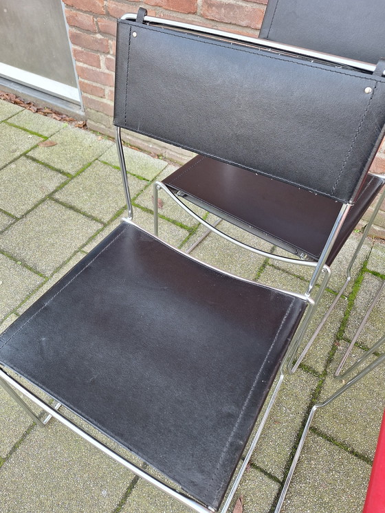 Image 1 of 6 Italian design chairs in the style of Giandomenico Berlotti