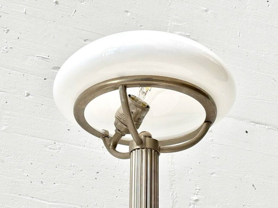 Image 1 of Nickel table lamps with opal shades by Adolf Loos for Villa Steiner