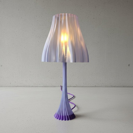 Lampe de table sculpturale violette 55 cm