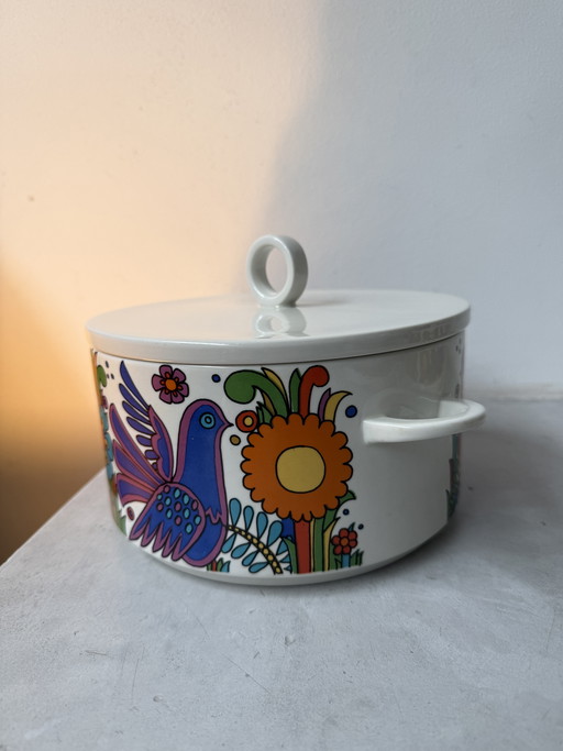 Fuente con tapa Villeroy & Boch Acapulco – estilo vintage de los años 70 – diseño colorido