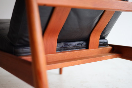 Fauteuil vintage FD164, Arne Vodder – France & Søn, Bois, Cuir (photo 11 of 11)