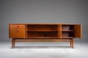 Credenza moderna di metà secolo in teak di Bartels, 1960
