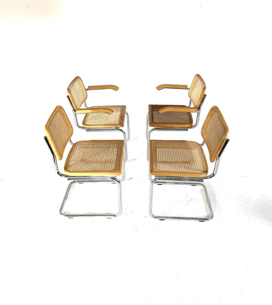 Image 1 of 4x vintage Cesca eetkamerstoel, Italië ‘70