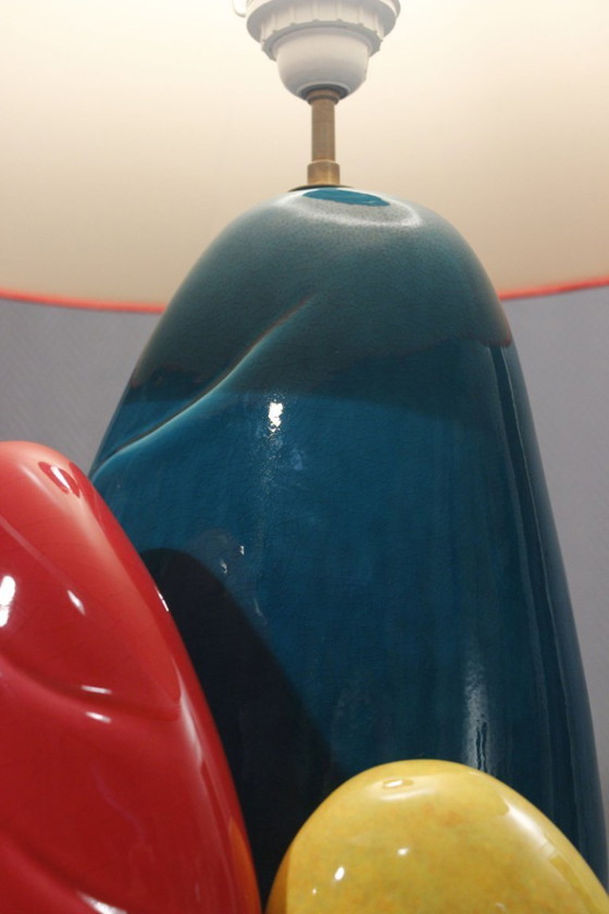 Image 1 of François Chatain - Grande lampe menhir vintage design post-moderne France 1990s