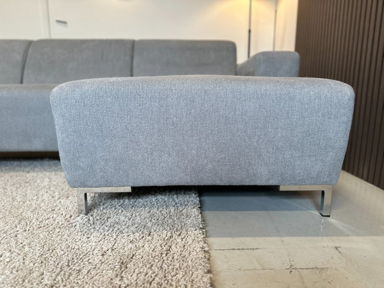 Image 1 of Canapé d'angle gris avec pouf 270x150cm