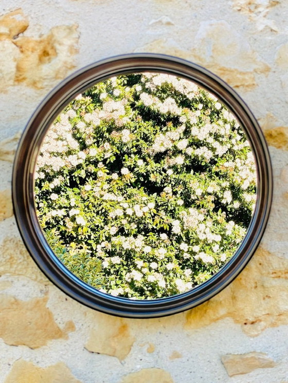 Image 1 of Mid-Century, Vintage, Rond Spiegel van Gerookt Acryl, Jaren 70