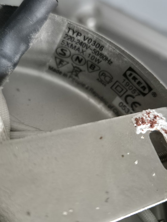 Image 1 of Lampada da parete IKEA V0306 - 5 spot con paralume in vetro