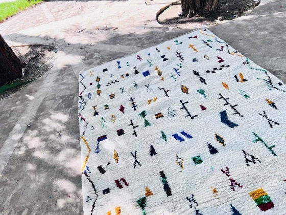 Alfombra bereber marroquí 250/300cm, Lana, Azul (foto 5 de 6)