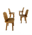4x vintage dining chair model 'Opus', Erwin Berghammer '80