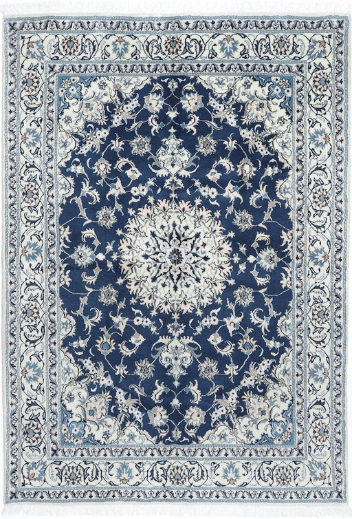 Original hand-knotted Persian carpet Nain Kashmari 244 X 165 Cm Top condition