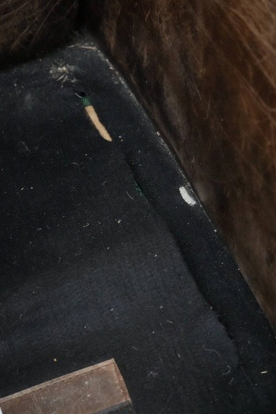 Image 1 of Vintage rundleren fauteuil met prachtige en sprekende kleuren