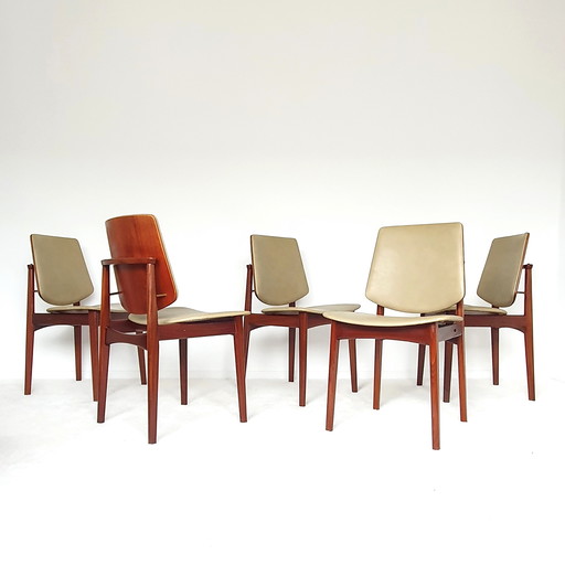 5 vintage Arne Hovmand Olsen stoelen