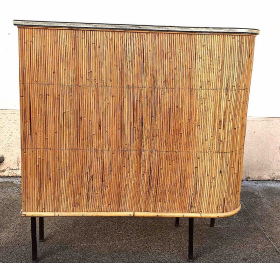 Image 1 of Bar 50er Jahre Weidengeflecht Höhe 108,5 cm