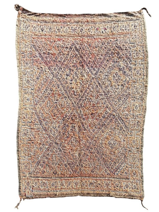 Vintage Moroccan Beni M’Guild Rug 190x290 cm – Authentic Handwoven Wool Berber Rug from the Atlas Mountains