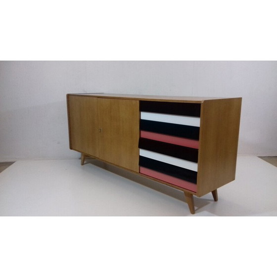 Image 1 of Vintage sideboard designed by Jiří Jiroutek in oak and plastic 1960s