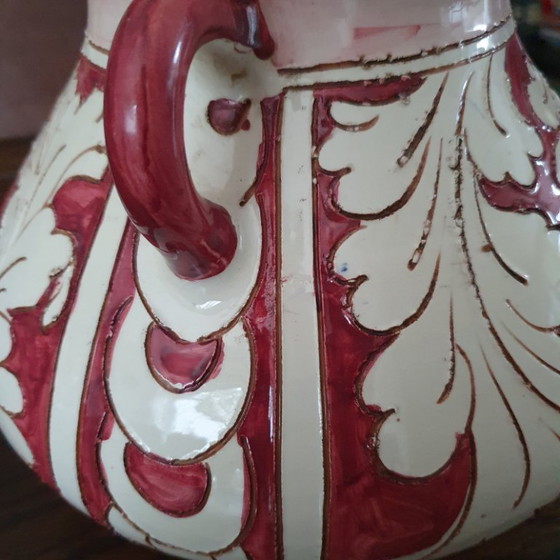 Image 1 of Italian ceramic vase - majolica style - 1960-1970