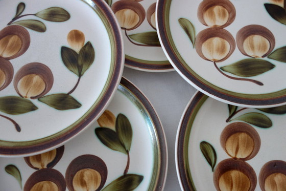 Image 1 of 8 Gien Mombasa pattern dinner plates from the 1970s