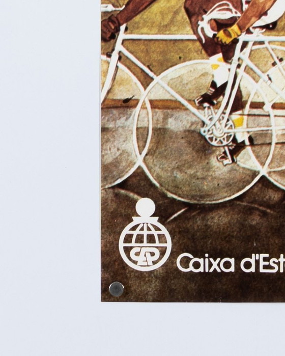 Image 1 of Originele vintage Olympische poster van het wielrennen in Moskou in 1980 – Vintage – 61x40,5 cm