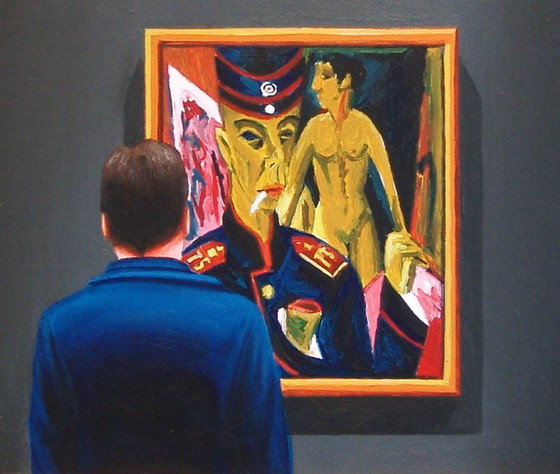 Image 1 of Autoportrait en soldat - Autoportrait avec autoportrait d'Ernst Ludwig Kirchner
